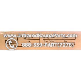 J INFRARED HEATERS 220V / 240V - J RADIANT INFRARED SAUNA CERAMIC HEATER JH-NR18-15B 1800 WATTS 220V /240V 18