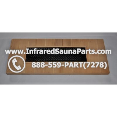 WOOD BENCH HEATERS - Bench 1 - 25" Ceramic Heater Hemlock Wood with Black Grill 1