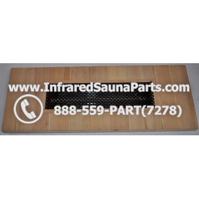 WOOD BENCH HEATERS - Bench 2 - 25" Ceramic Heater Hemlock Wood with Black Grill 1