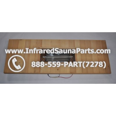 WOOD BENCH HEATERS - Bench 3 - 13.5" Ceramic Heater Hemlock Wood with Black Grill 1