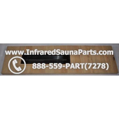 WOOD BENCH HEATERS - Bench 6 - 22" Ceramic Heater Hemlock Wood with Black Grill 1