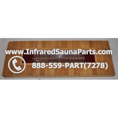 WOOD BENCH HEATERS - Bench 7- 25" Ceramic Heater Hemlock Wood with Maroon Grill 1