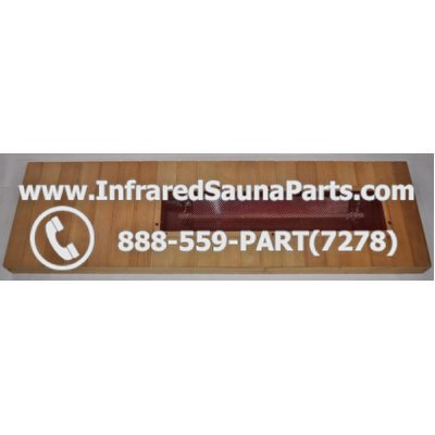 WOOD BENCH HEATERS - Bench 10 - 25.5" Ceramic Heater Hemlock Wood with Maroon Grill 1